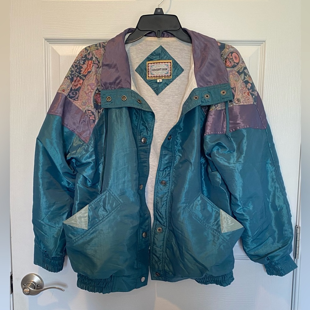 COPY - Vintage Women’s Current Seen Nylon Full Snap Front Windbreaker Jacket Si…